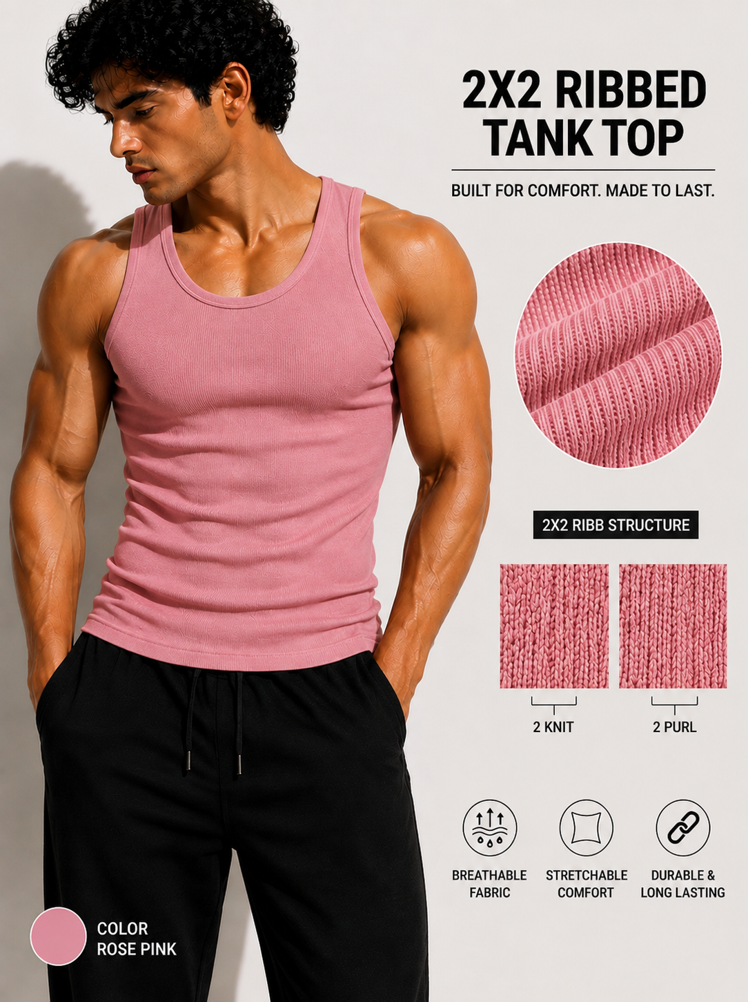 Tank top Rose pink
